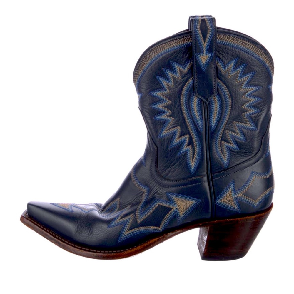 Miron Crosby Leather Mid-Calf Western Boots Size 8